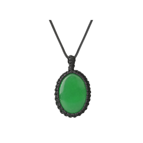 collier macramé jade verte simple photo
